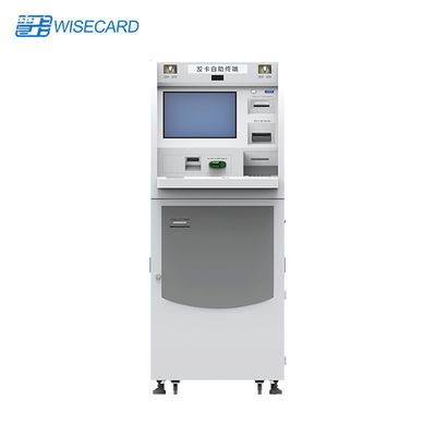 Cashless Smart Teller Machine Flat Card Printer With Card Reader