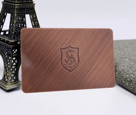 Copper Mirror Custom Metal Bank Card WCT Magstripe CMYK Offset Printing