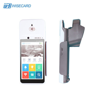 Android 7.0 Biometryczny terminal POS, przenośna maszyna POS z wbudowaną baterią do drukarki